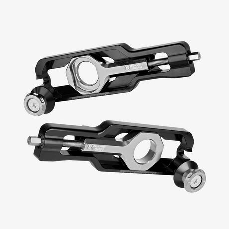Chain Adjuster with integrated EVO standard swingarms spools - BMW S 1000 XR - M 1000 XR - SILVER