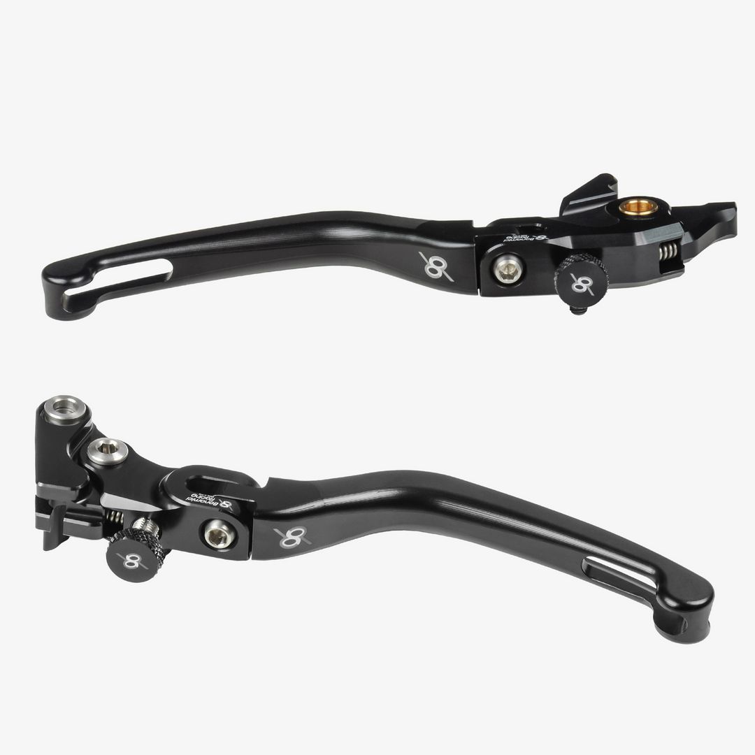 WPS Honda XR Competition Shorty Lever Set - Black For XR70R, XR80R, XR100R (Drum Brakes)