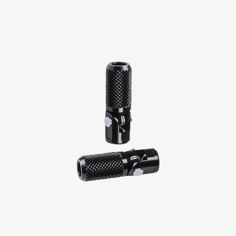 Pair of knurled fold up toe pegs 