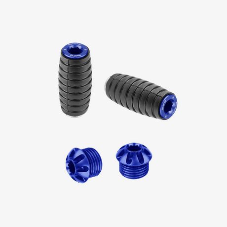 Pair of caps and toe pegs - Blue