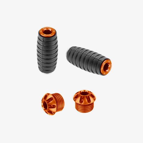 Pair of caps and toe pegs - Orange